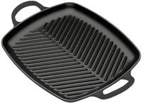LE CREUSET Grillplatte 30x27cm Schwarz, schwarz, Gusseisen