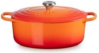 LE CREUSET Br&auml;ter oval 31cm ofenrot SIGNATURE, orange, Gusseisen
