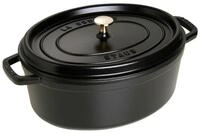 Staub Br&auml;ter Cocotte 33cm oval, schwarz, Eisen