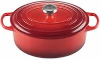 LE CREUSET Br&auml;ter Oval 40cm Schwarz SIGNATURE, schwarz, Gusseisen