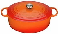 LE CREUSET Br&auml;ter 35cm Ofenrot SIGNATURE, rot, Eisen