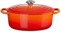 LE CREUSET Br&auml;ter oval SIGNATURE, orange, Gusseisen