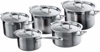LE CREUSET Topfset 5-tlg. 3-PLY, silber, Stahl