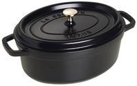 Staub Br&auml;ter Cocotte 29cm oval, schwarz, Gusseisen