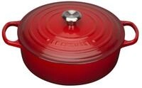LE CREUSET Gourmet-Br&auml;ter 30cm Kirschrot SIGNATURE, rot, Gusseisen