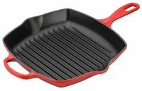 LE CREUSET Grillpfanne 26cm Kirschrot SIGNATURE, rot, Metall