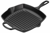 LE CREUSET Grillpfanne 26cm Schwarz SIGNATURE, schwarz, Gusseisen