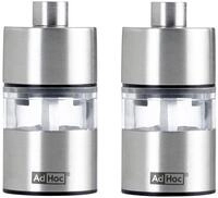 Ad Hoc Pfeffer- und Salzm&uuml;hle-Set MIN, silber, Edelstahl