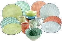 Creatable Kombiservice 16-tlg MEDITERRAN, multicolour, Steinzeug