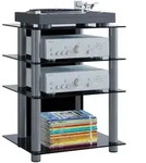 VCM Hifi-M&ouml;bel BILUS, schwarz, Aluminium