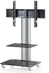 VCM TV-Standfu&szlig; TOSAL, silber, Aluminium