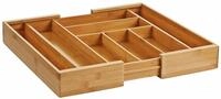 Zeller Present Besteckkasten ausziehbar, natur, Bambus
