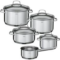 R&ouml;sle Topfset 5-tlg. ELEGANCE, silber, Edelstahl