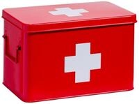 Zeller Present Medizinbox, rot, Metall