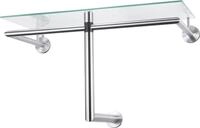 ZACK Wandgarderobe mit Glasablage ABILIO, edelstahl, Edelstahl