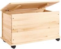 Zeller Present Aufbewahrungstruhe mit Rollen, natur, Kiefer