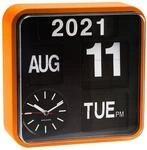 KARLSSON Mini Wanduhr FLIP, orange, Kunststoff