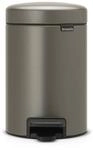 Brabantia Treteimer 3L, Platinum NEWLCON, Platin, Stahl