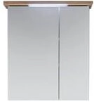XORA Spiegelschrank NOVENTA, weiss/braun, Holznachbildung