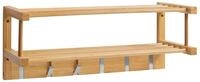Zeller Present Wandgarderobe, natur, Bambus