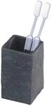 Wenko Zahnputzbecher Slate Rock, schwarz, Polyresin