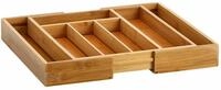 Zeller Present Besteckkasten ausziehbar, natur, Bambus