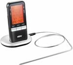 GEFU Digitales Bratenthermometer H&Auml;NDI, schwarz/ silber, Kunststoff