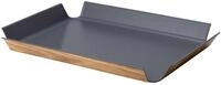 Continenta Rutschfestes Tablett, grau, Holz