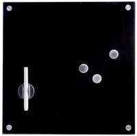 Zeller Present Memoboard, schwarz, Glas