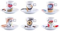 Zeller Present Espresso-Set 12-tlg. FACES, multicolour, Porzellan