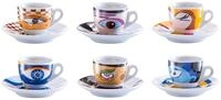 Zeller Present Espresso-Set 12-tlg. MAGIC EYES, multicolour, Porzellan