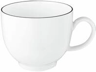 Seltmann Weiden Kaffeetasse Lido 0,22l LIDO, schwarz/wei&szlig;, Porzellan