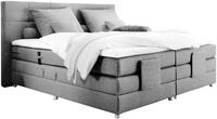 Esposa Boxspringbett MANOLO, Silver, Stoff