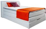 Z2 Boxspringbett BX1440 MODESTO, silber, Stoff