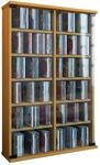 VCM CD/DVD-Turm ROMA, buche, Holznachbildung