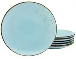 Creatable Speiseteller 6-tlg NATURE COLLECTION, Hellblau, Steinzeug