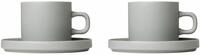 blomus Set Kaffeetassen PILAR, Hellgrau, Keramik