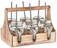 Zeller Present Trinkgl&auml;ser-Set 7-tlg., transparent, Holz