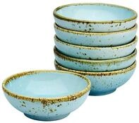 Creatable Sojaschale 6-tlg NATURE COLLECTION, Hellblau, Steinzeug
