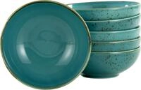 Creatable Schalen 6-tlg NATURE COLLECTION, blau, Steinzeug