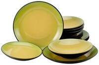 Creatable Tellerset 12-tlg HOT, gr&uuml;n, Steinzeug