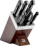 ZWILLING Selbstsch&auml;rfender Messerblock Gourmet 7-tlg., braun,...