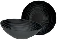 Creatable Salatsch&uuml;ssel 2-tlg LAVA STONE, schwarz, Steinzeug