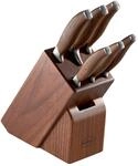 R&ouml;sle Messerblock 7-tlg. PASSION, Walnuss, Holz