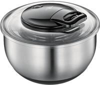 K&Uuml;CHENPROFI Salatschleuder TURBO, schwarz/ silber, Edelstahl