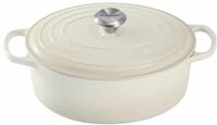 LE CREUSET Br&auml;ter Oval 31cm meringue SIGNATURE, Meringue, Gusseisen