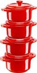 Staub Cocotte Set 4-tlg., rot, Keramik