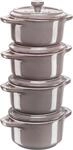 Staub Cocotte Set 4-tlg., grau, Keramik