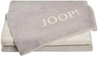 JOOP! Wohndecke Rauch-Ecru Uni-Doubleface 150x200cm, grau, Baumwolle