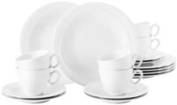 Seltmann Weiden Kaffeeservice 18-tlg. TRIO WEI&szlig; UNI, Porzellan